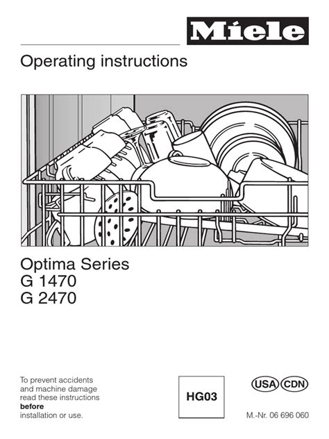 Miele G2470 Manual pdf manual